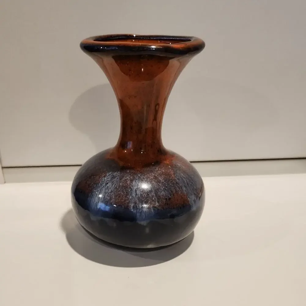 Italian Pottery Bud Vase blue orange